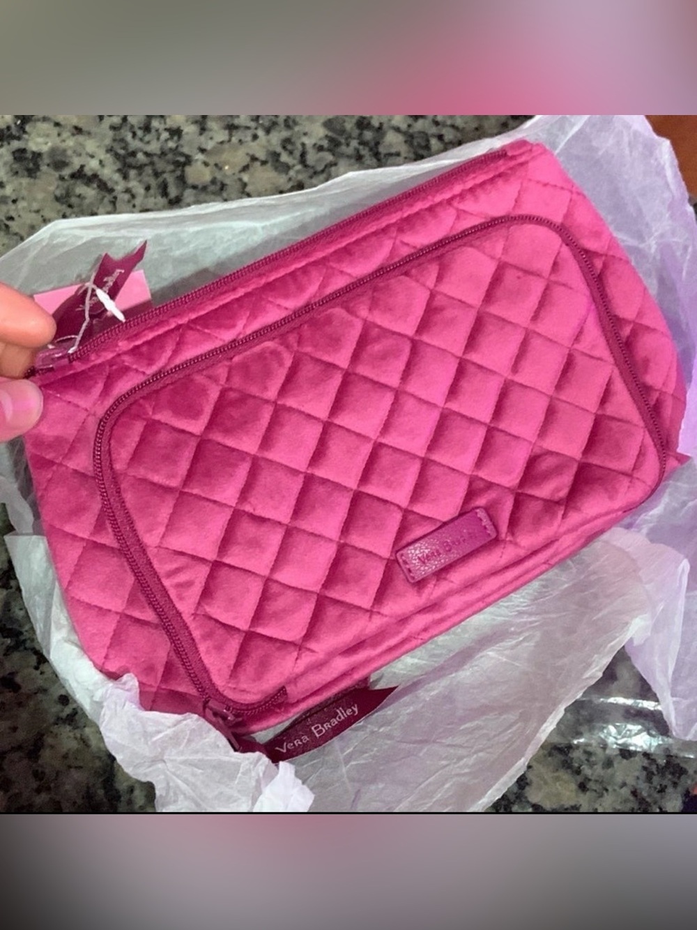 Vera Bradley Compact Organizer Bag in Majestic Magenta